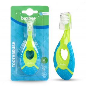 Baybee Ultra Soft Bristle Toothbrush for Baby and Kids, BPA Free, Easy Grip, Non-Toxic Baby Gum Care Toothbrush for Infant & Toddler - Blue