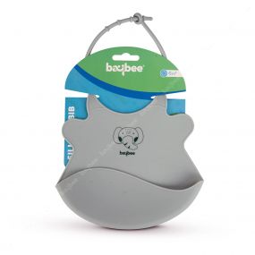 Baybee Waterproof Silicone Bibs for Baby with Crumb Catcher Pocket & 4 Point Adjustable Closure - Green
