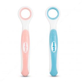 Baybee Soft Silicone Oral care Baby Tongue Cleaner (Pack Of 2) - Blue & Pink