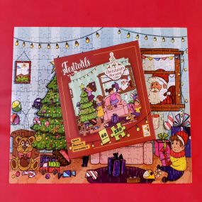 A CHRISTMAS MORNING Festival Jigsaw Puzzle - Fun and Educational Christmas puzzle  and Card Game for Kids 7 Years & above. 280 pieces puzzle with 3 Mini Card Games consisting of  60 Fun Cards included.