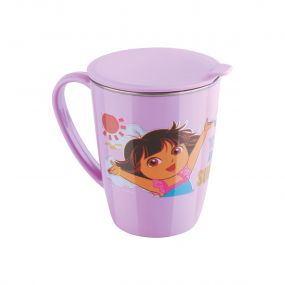 Joyo Disney Dora Stainless Steel Latte Mug With Lid Dark Pink