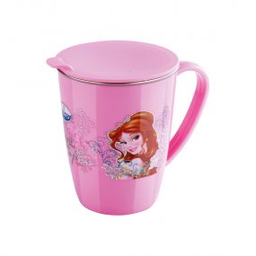 Joyo Disney Princess Stainless Steel Latte Mug With Lid Light Pink
