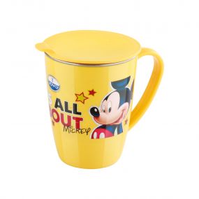 Joyo Disney Mickey Stainless Steel Latte Mug With Lid Yellow