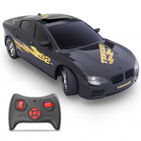 Mirana Tracer C-Type Usb Rechargeable Remote Controlled Racing Rc Car| High-Speed Remote Control Car Toy | On Click Nitro Boost | Gift For Boys And Girls (Charcoal Black)