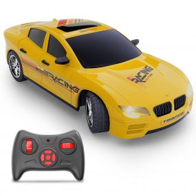 Mirana Tracer C-Type Usb Rechargeable Remote Controlled Racing Rc Car| High-Speed Remote Control Car Toy | On Click Nitro Boost | Gift For Boys And Girls (Tuscan Yellow)