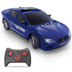 Mirana Tracer C-Type Usb Rechargeable Remote Controlled Racing Rc Car| High-Speed Remote Control Car Toy | On Click Nitro Boost | Gift For Boys And Girls (Azure Blue)