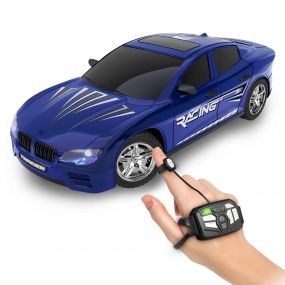 Mirana Watch Tracer C-Type USB Rechargeable Gesture Controlled Racing RC Car| High Speed Remote Control Car Toy | with Nitro Boost | Gift for Boys and Girls (Azure Blue)