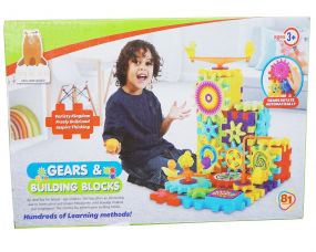 MUREN Building Block Kit Gear Box Educational Toy for Kids 3+ Years Educational Learning Interlocking Plastic Blocks Constructions Toys Set Creative Board Game Multicolor Kids Indoor Games