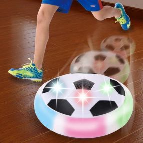 Muren Air Soccer Disc With Multi Color LED Lights Foam Bumper Safety Kick, Indoor or Outdoor Toy, Electronic Hobby Kit