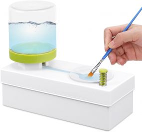 MUREN Portable Smart Paint Brush Cleaner & Rinser, Running Water Cycle Paint Brush Scrubber Cleaning Tool for Acrylic, Watercolor, and Water-Based Paints