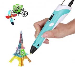 MUREN Kids 3D Pen Drawing Printing Art Kit-Magic Pen for Kids, Non Toxic Crafting Doodle Arts ABS/PLA Filament for Creative Modelling Project Designs