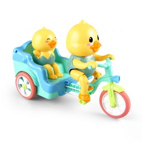 MUREN Babies Crawling Musical Toy Press and Go Cartoon Truck Tricycle Toys Music & Light Toy for Boys Girls Kids, Birthday Gift