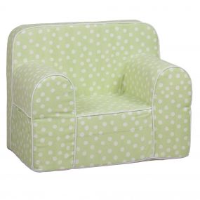 Comfy Sofa- Green Base white dot
