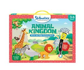 Skillmatics Animal Kingdom Write and Wipe Activity Mat (Age 3-6Y)