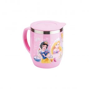 Joyo Disney Princess Stainless Steel Cocoa Mug With Lid	 Pink