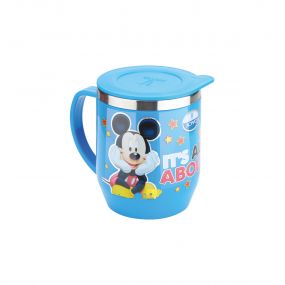 Joyo Disney Mickey Stainless Steel Cocoa Mug With Lid	 Blue
