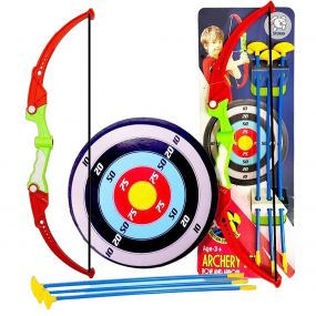 Storio Outdoor Toys Bow and Arrow Archery Set Toy Set with Target Board - Dhanush Baan for Kids Girls Boys