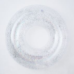 SUNNYLiFE transparent inflatable Pool Ring Glitter