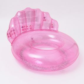 SUNNYLiFE pink color inflatable Luxe Pool Ring Shell Bubblegum