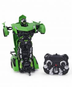TurboS Transforming Robot Car RC TT659 Green