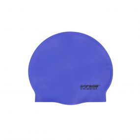 Viva Swimming Cap with Eva Button for Boys and Girls (Purple)- Age 8+