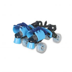 Viva Sonata Roller Skates  Adjustable 4 Wheel Skating Shoes for Outdoor Skates (Blue)