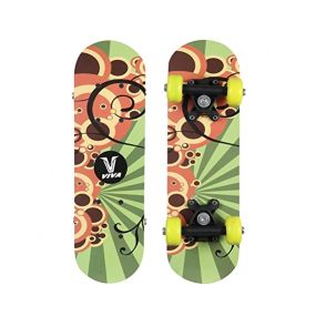 Viva Spin Skate Board 18 for Beginners Boy and Girls Sports and Training (PVC Wheel) (Multi-Colour)