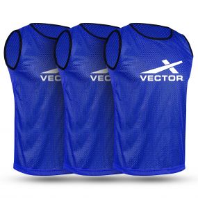 Vector X Training Bibs for Football Soccer Basketball Volleyball for Track and Field Play (M, BLUE, 3)