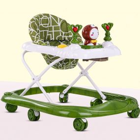 Baybee Yoyo Baby Walker for Kids with 3 Position Adjustable Height, Baby Toys and Music - Green