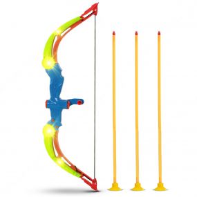 Baybee Archery Bow And Arrow Toys for Kids, Archery Toy Set With 3 Suction Cup Arrow, Dartboard And Led Light