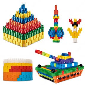 Baybee 150 Pcs Bullet Building Blocks for Kids Toys, Plastic Diy Toys Puzzle Block Games for Kids, Learning Stacking Toys for Kids
