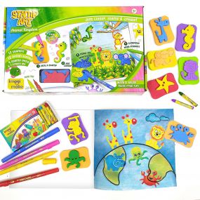 Imagimake Stamp Art Animal Kingdom For Kids 3+ (Multicolor)