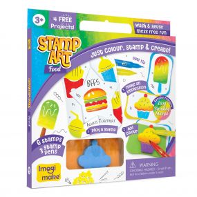 Imagimake Stamp Art Food, Colouring & Stamping Set for Kids