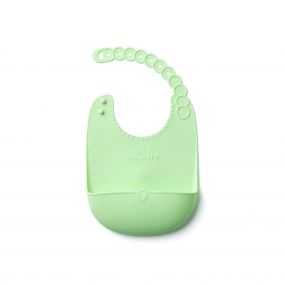 Miniware Silibib Roll And Lock Silicone Bib Lime for Kids 4 Months+