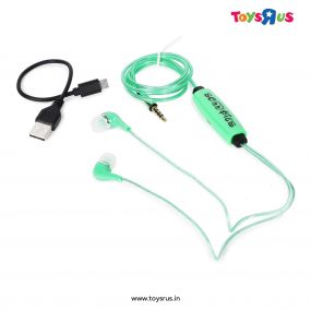 Scoobies Led Earphones with microphones, Play Music & Start & end Call for Kids 12+