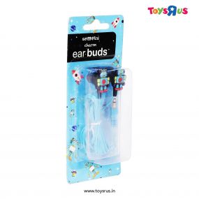 Scoobies Robot Charm Earbuds | Ear Wired Earphones | Quirky Robot Shape | Cool Blue Colour
