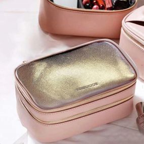 Scoobies Bling By Scoobies Stunner Make Up Pouch Rose Gold Color