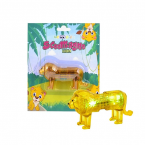 Scoobies 3D flashing colour-changing light Scoo-Magno (Lion) with snap, shape sorter toy with magnets