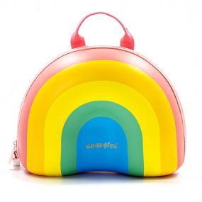 Scoobies embossed Rainbow Toddler bag with rainbow zip puller for preschoolers