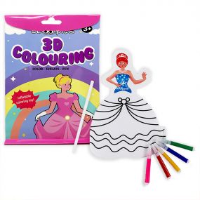 Scoobies 3D colouring Queen Biana with 5 Marker & reusable inflatable toy