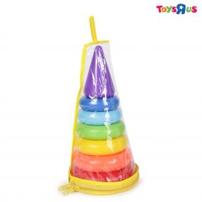 UA Toys Girnar Colourful Rings Stacking Toy Poly Bag for Kids