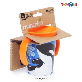 Munchkin Miracle 360° Trainer 177 ml Whale Printed Cup Withiout Lid for 0 to 12 Months Kids