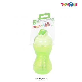 Munchkin Mighty Grip BPA Free Green Flip Straw Cup (296 ml)