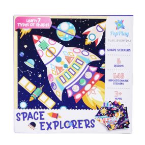 Pepplay Educational Shape Sticker- Space Explorers -5-8 Years