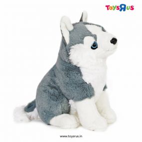 Wild Republic Sitting Dog Husky Plush Soft Toy for Kids