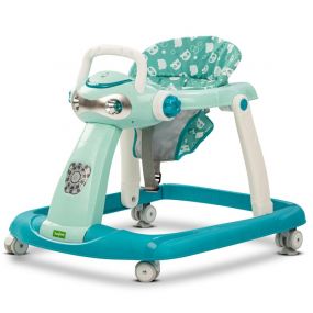 Baybee 2 In1 Twist Baby Walker with 3 Position Adjustable Height, Baby Toys and Music - Lite Green, Twist Lite
