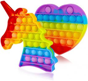 Toyshine Pack of 2 | Unicorn And Heart | Fidget Popping Sounds Toy