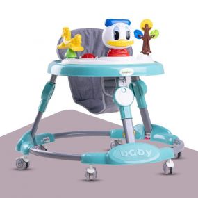 Baybee Kidzee Baby Walker for Kids with 3 Position Adjustable Height, Baby Toys and Music - Green