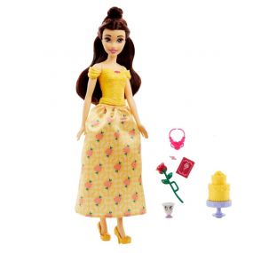 Disney Princess Toys, Belle Fashion Doll with Chip Figure and Accessories, Inspired by the Disney Movie​​
