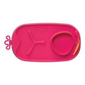 B.Box Roll & Go Mealtime Mat - Strawberry Shake Pink